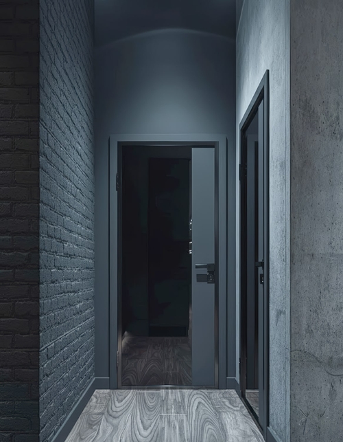 Входная дверь с зеркалом